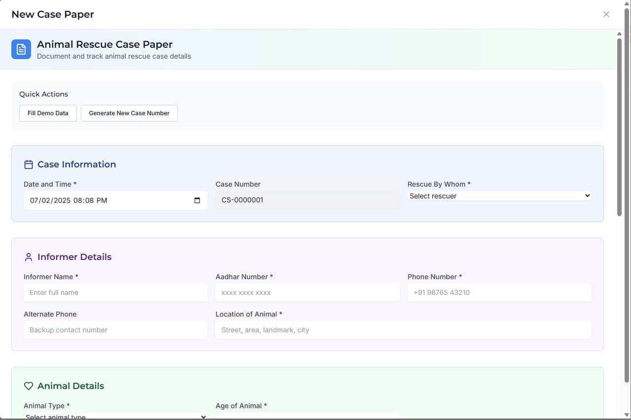 Animal Case Management